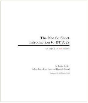 The not so short introduction to LaTeX 2e